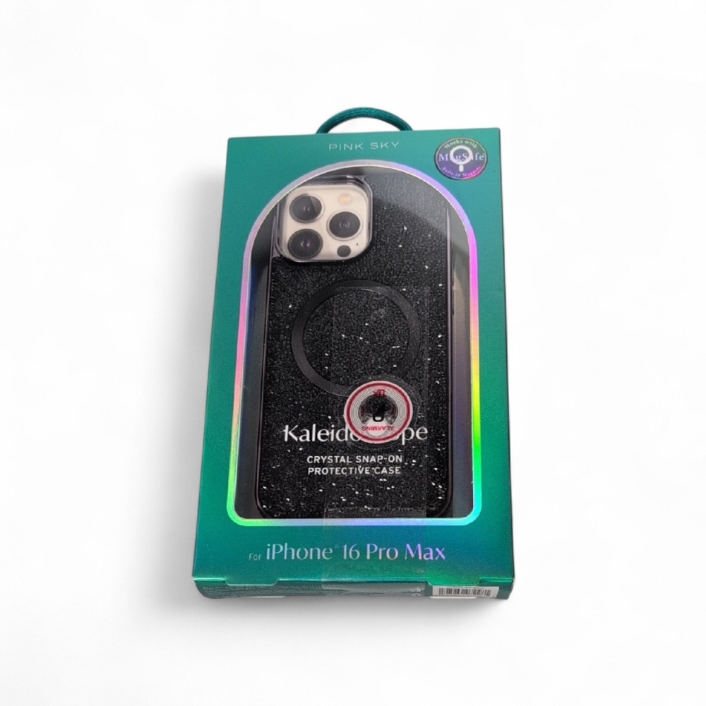 Pink Sky Kaleidoscope Crystal Snap-On iPhone 16 Pro Max Case
